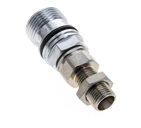 Acier DN 10 Coupleur hydraulique Manchon 10 mm L Anneau de compression Cloison ISO 14541/8434-1 D M28 x 2