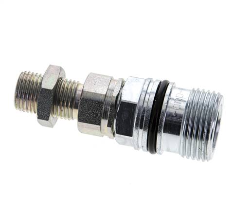 Acier DN 10 Coupleur hydraulique Manchon 10 mm L Anneau de compression Cloison ISO 14541/8434-1 D M28 x 2