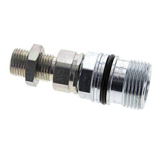 Acier DN 10 Coupleur hydraulique Manchon 10 mm L Anneau de compression Cloison ISO 14541/8434-1 D M28 x 2