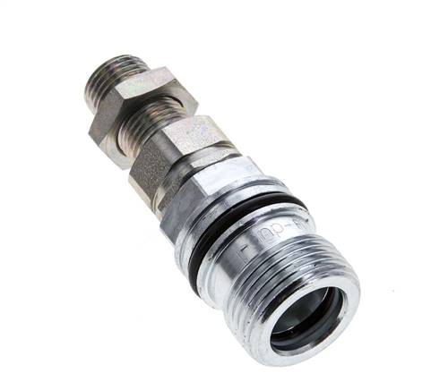 Acier DN 10 Coupleur hydraulique Manchon 10 mm L Anneau de compression Cloison ISO 14541/8434-1 D M28 x 2
