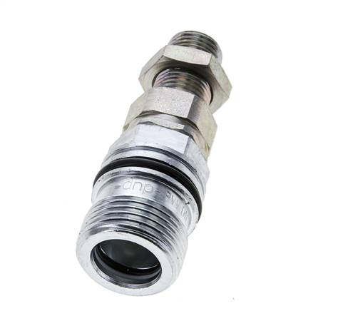 Acier DN 10 Coupleur hydraulique Manchon 10 mm L Anneau de compression Cloison ISO 14541/8434-1 D M28 x 2