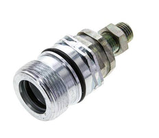 Acier DN 12.5 Coupleur hydraulique Manchon 8 mm L Anneau de compression Cloison ISO 14541/8434-1 D M36 x 2