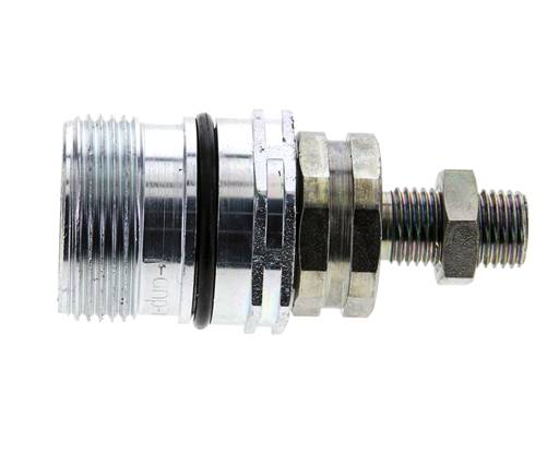Acier DN 12.5 Coupleur hydraulique Manchon 8 mm L Anneau de compression Cloison ISO 14541/8434-1 D M36 x 2