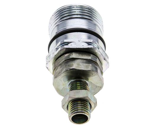Acier DN 12.5 Coupleur hydraulique Manchon 8 mm L Anneau de compression Cloison ISO 14541/8434-1 D M36 x 2