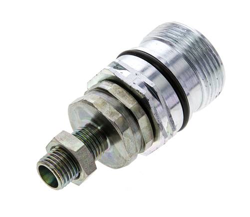 Acier DN 12.5 Coupleur hydraulique Manchon 8 mm L Anneau de compression Cloison ISO 14541/8434-1 D M36 x 2