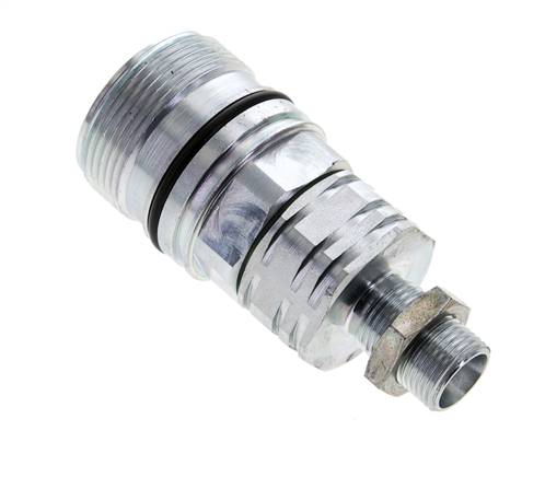 Acier DN 20 Coupleur hydraulique Douille 12 mm L Anneau de compression Cloison ISO 14541/8434-1 D M42 x 2