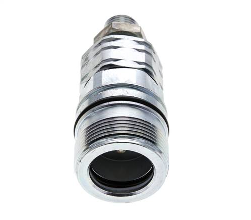 Acier DN 20 Coupleur hydraulique Douille 12 mm L Anneau de compression Cloison ISO 14541/8434-1 D M42 x 2