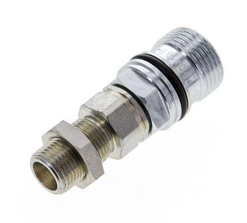 Acier DN 10 Coupleur hydraulique Manchon 10 mm S Bague de compression Cloison ISO 14541/8434-1 D M28 x 2