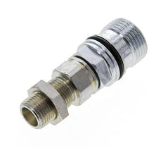Acier DN 10 Coupleur hydraulique Manchon 10 mm S Bague de compression Cloison ISO 14541/8434-1 D M28 x 2