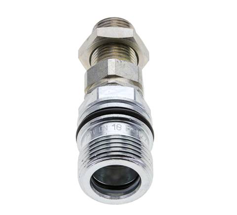 Acier DN 10 Coupleur hydraulique Manchon 10 mm S Bague de compression Cloison ISO 14541/8434-1 D M28 x 2
