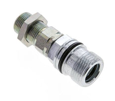 Acier DN 10 Coupleur hydraulique Douille 12 mm S Bague de compression Cloison ISO 14541/8434-1 D M28 x 2