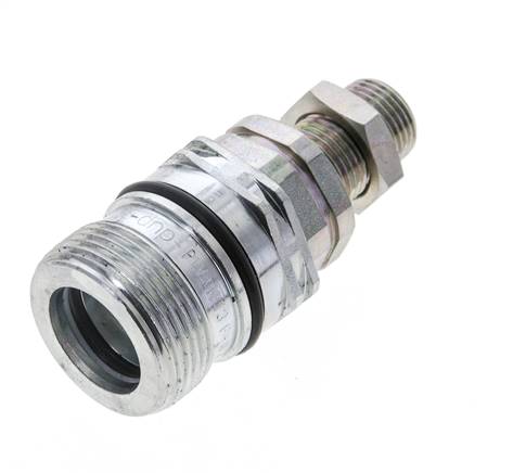 Acier DN 12.5 Coupleur hydraulique Manchon 10 mm S Bague de compression Cloison ISO 14541/8434-1 D M36 x 2