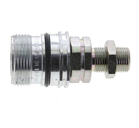 Acier DN 12.5 Coupleur hydraulique Manchon 10 mm S Bague de compression Cloison ISO 14541/8434-1 D M36 x 2