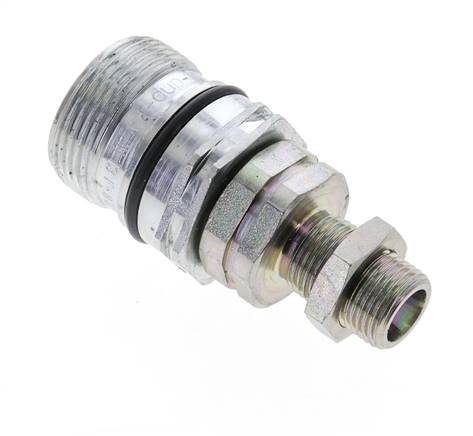 Acier DN 12.5 Coupleur hydraulique Manchon 10 mm S Bague de compression Cloison ISO 14541/8434-1 D M36 x 2