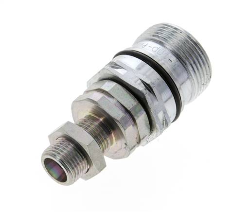 Acier DN 12.5 Coupleur hydraulique Manchon 10 mm S Bague de compression Cloison ISO 14541/8434-1 D M36 x 2