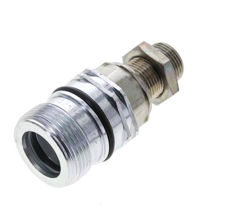 Acier DN 12.5 Coupleur hydraulique Douille 12 mm S Bague de compression Cloison ISO 14541/8434-1 D M36 x 2