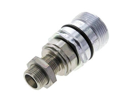 Acier DN 12.5 Coupleur hydraulique Douille 12 mm S Bague de compression Cloison ISO 14541/8434-1 D M36 x 2