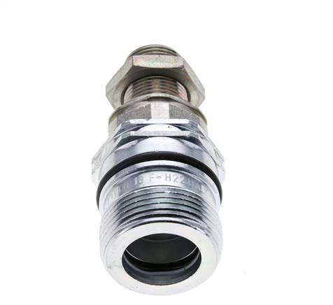 Acier DN 12.5 Coupleur hydraulique Douille 12 mm S Bague de compression Cloison ISO 14541/8434-1 D M36 x 2