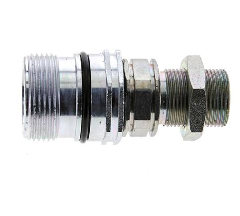 Acier DN 12.5 Coupleur hydraulique Manchon 16 mm S Bague de compression Cloison ISO 14541/8434-1 D M36 x 2