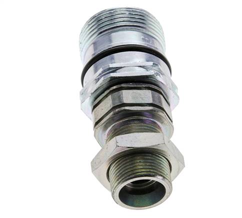 Acier DN 12.5 Coupleur hydraulique Manchon 16 mm S Bague de compression Cloison ISO 14541/8434-1 D M36 x 2