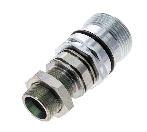 Acier DN 12.5 Coupleur hydraulique Manchon 16 mm S Bague de compression Cloison ISO 14541/8434-1 D M36 x 2
