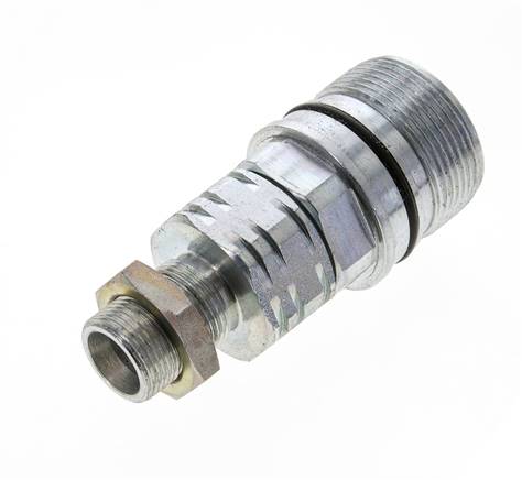 Acier DN 20 Coupleur hydraulique Manchon 14 mm S Bague de compression Cloison ISO 14541/8434-1 D M42 x 2