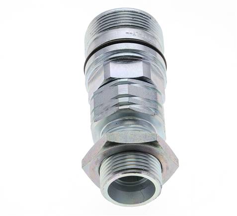Acier DN 20 Coupleur hydraulique Manchon 20 mm S Bague de compression Cloison ISO 14541/8434-1 D M42 x 2