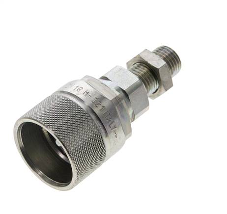 Acier DN 10 Coupleur hydraulique Bouchon 8 mm L Anneau de compression Cloison ISO 14541/8434-1 D M28 x 2