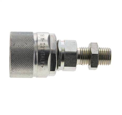 Acier DN 10 Coupleur hydraulique Bouchon 8 mm L Anneau de compression Cloison ISO 14541/8434-1 D M28 x 2