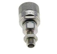 Acier DN 10 Coupleur hydraulique Bouchon 8 mm L Anneau de compression Cloison ISO 14541/8434-1 D M28 x 2