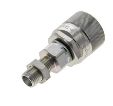 Acier DN 10 Coupleur hydraulique Bouchon 8 mm L Anneau de compression Cloison ISO 14541/8434-1 D M28 x 2
