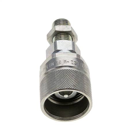 Acier DN 10 Coupleur hydraulique Bouchon 8 mm L Anneau de compression Cloison ISO 14541/8434-1 D M28 x 2