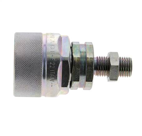 Acier DN 12.5 Coupleur hydraulique Bouchon 8 mm L Anneau de compression Cloison ISO 14541/8434-1 D M36 x 2