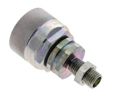 Acier DN 12.5 Coupleur hydraulique Bouchon 8 mm L Anneau de compression Cloison ISO 14541/8434-1 D M36 x 2