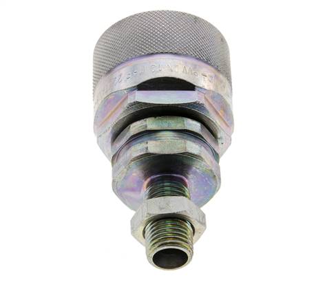 Acier DN 12.5 Coupleur hydraulique Bouchon 8 mm L Anneau de compression Cloison ISO 14541/8434-1 D M36 x 2