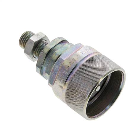 Acier DN 12.5 Coupleur hydraulique Bouchon 8 mm L Anneau de compression Cloison ISO 14541/8434-1 D M36 x 2
