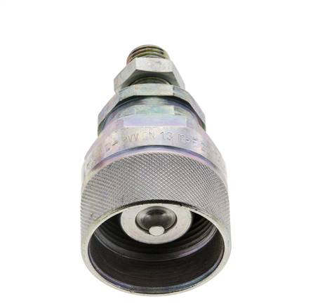 Acier DN 12.5 Coupleur hydraulique Bouchon 8 mm L Anneau de compression Cloison ISO 14541/8434-1 D M36 x 2