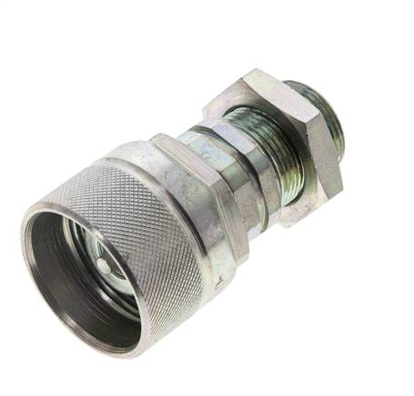 Acier DN 12.5 Coupleur hydraulique Bouchon 18 mm L Anneau de compression Cloison ISO 14541/8434-1 D M36 x 2