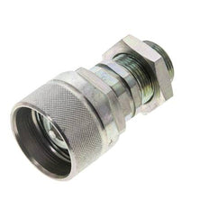 Acier DN 12.5 Coupleur hydraulique Bouchon 18 mm L Anneau de compression Cloison ISO 14541/8434-1 D M36 x 2