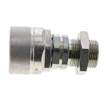 Acier DN 12.5 Coupleur hydraulique Bouchon 18 mm L Anneau de compression Cloison ISO 14541/8434-1 D M36 x 2