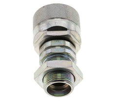 Acier DN 12.5 Coupleur hydraulique Bouchon 18 mm L Anneau de compression Cloison ISO 14541/8434-1 D M36 x 2