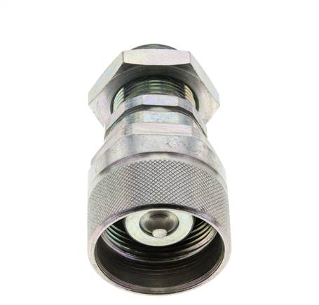 Acier DN 12.5 Coupleur hydraulique Bouchon 18 mm L Anneau de compression Cloison ISO 14541/8434-1 D M36 x 2