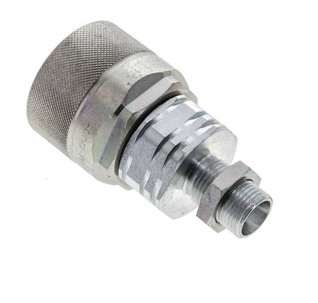 Acier DN 20 Coupleur hydraulique Bouchon 12 mm L Anneau de compression Cloison ISO 14541/8434-1 D M42 x 2