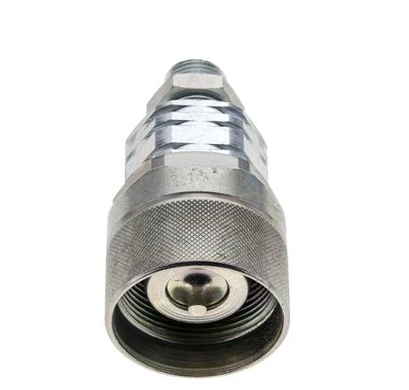 Acier DN 20 Coupleur hydraulique Bouchon 12 mm L Anneau de compression Cloison ISO 14541/8434-1 D M42 x 2