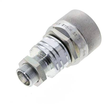 Acier DN 20 Coupleur hydraulique Bouchon 15 mm L Anneau de compression Cloison ISO 14541/8434-1 D M42 x 2