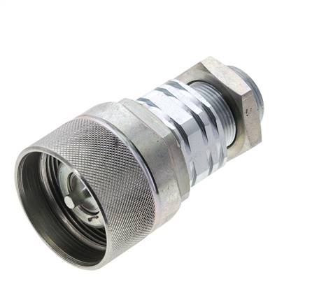 Acier DN 20 Coupleur hydraulique Bouchon 18 mm L Anneau de compression Cloison ISO 14541/8434-1 D M42 x 2