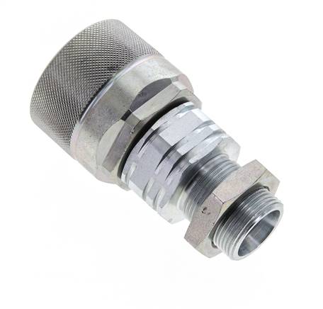 Acier DN 20 Coupleur hydraulique Bouchon 18 mm L Anneau de compression Cloison ISO 14541/8434-1 D M42 x 2