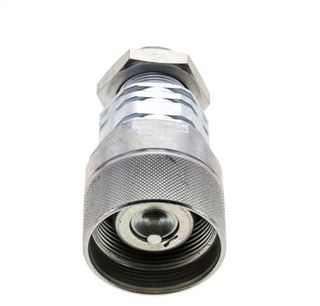 Acier DN 20 Coupleur hydraulique Bouchon 18 mm L Anneau de compression Cloison ISO 14541/8434-1 D M42 x 2