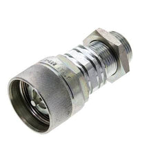Acier DN 20 Coupleur hydraulique Bouchon 22 mm L Anneau de compression Cloison ISO 14541/8434-1 D M42 x 2