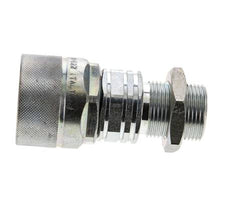 Acier DN 20 Coupleur hydraulique Bouchon 22 mm L Anneau de compression Cloison ISO 14541/8434-1 D M42 x 2